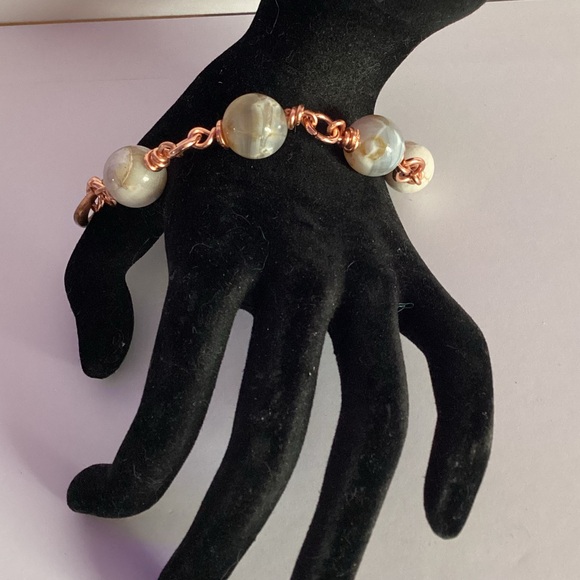 Copper & Agate Bracelet - Picture 1 of 5